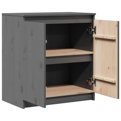 vidaXL Side Cabinet | Grey | Solid Pinewood | Compact | Side Cabinet 6