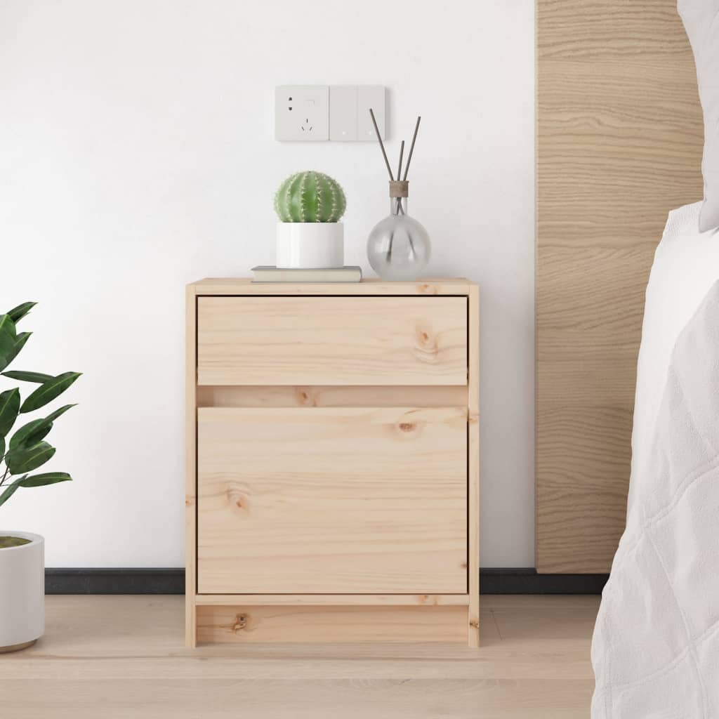 vidaXL Bedside Cabinets 2 pcs 40x31x50 cm Solid Pinewood 3