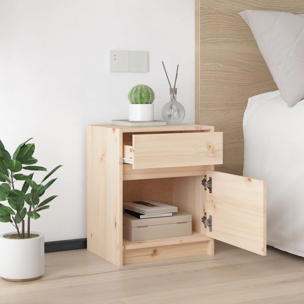 vidaXL Bedside Cabinets 2 pcs 40x31x50 cm Solid Pinewood 4