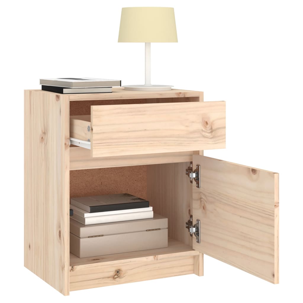 vidaXL Bedside Cabinets 2 pcs 40x31x50 cm Solid Pinewood 5