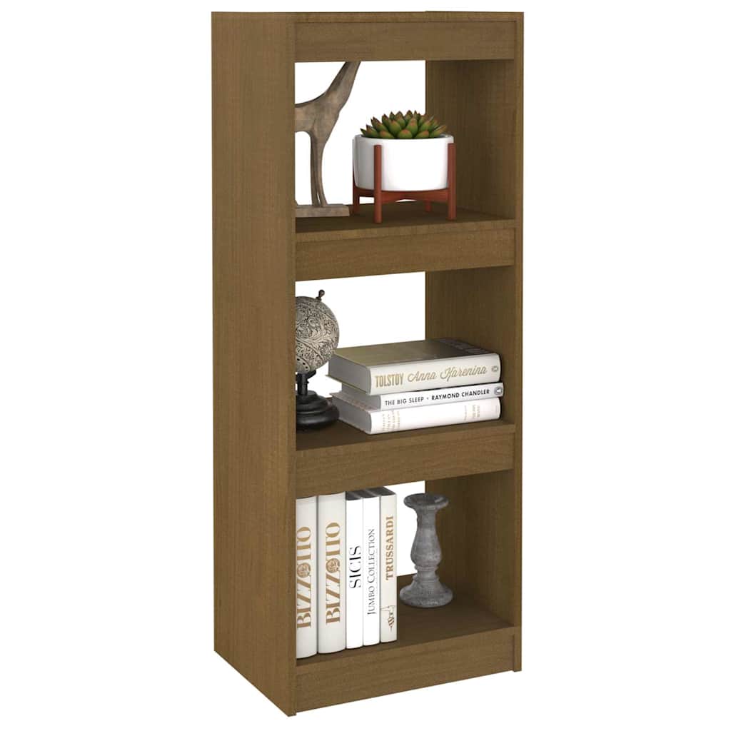 vidaXL Book Cabinet | Honey brown | Solid pinewood | Medium | Storage 4