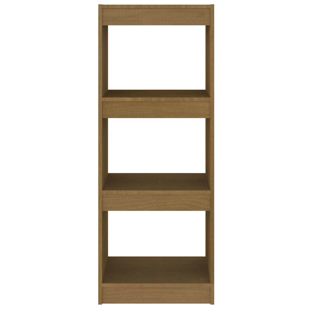 vidaXL Book Cabinet | Honey brown | Solid pinewood | Medium | Storage 5
