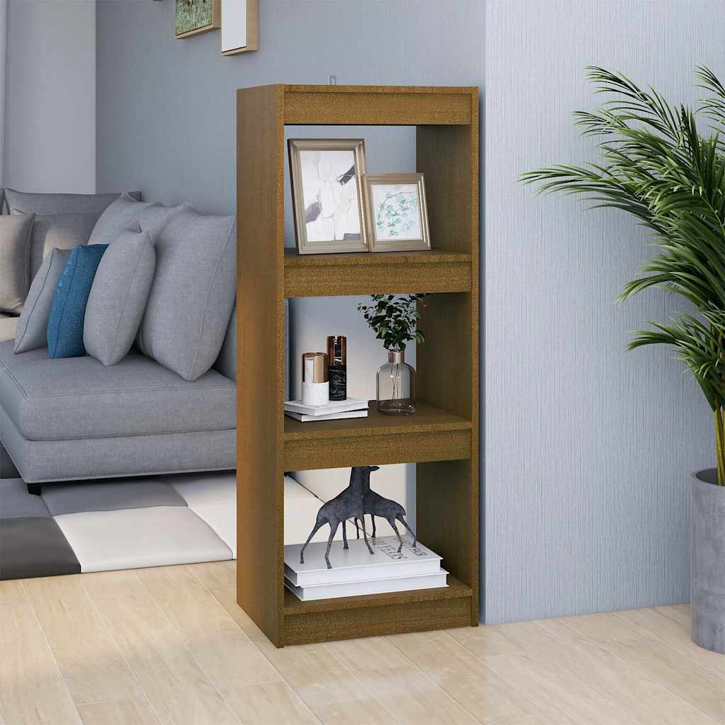 vidaXL Book Cabinet | Honey brown | Solid pinewood | Medium | Storage 1