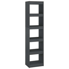 vidaXL Book Cabinet | Grey | Solid Pinewood | Tall and Narrow | Book Cabinet 2