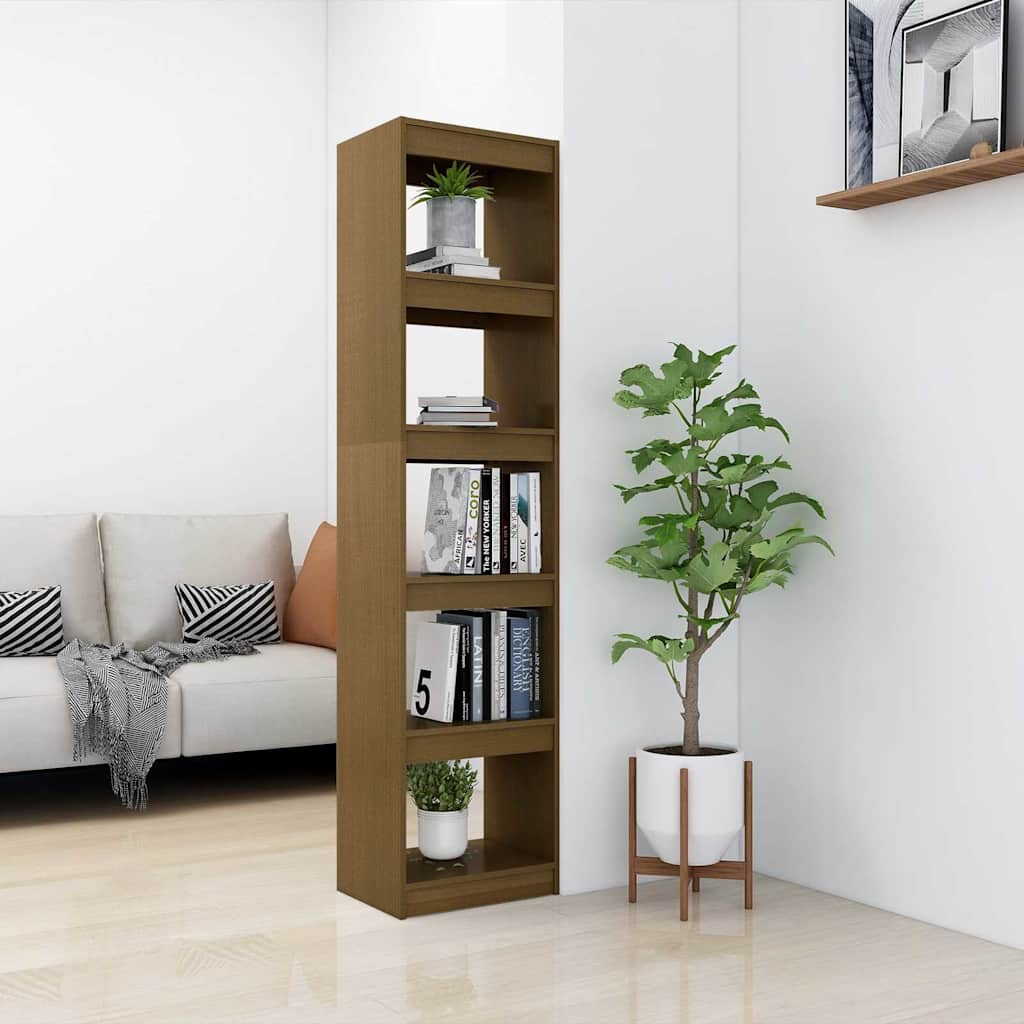 vidaXL Book Cabinet | Honey brown | Solid pinewood | Standard | Book Cabinet 3
