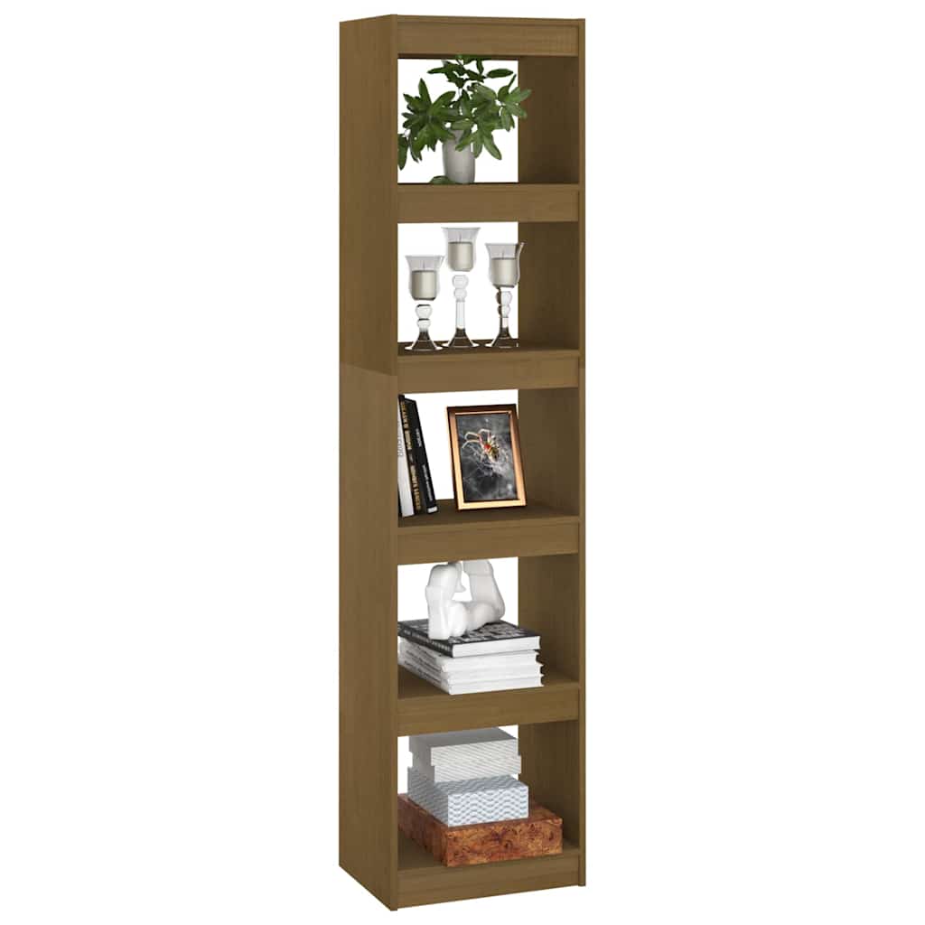 vidaXL Book Cabinet | Honey brown | Solid pinewood | Standard | Book Cabinet 4