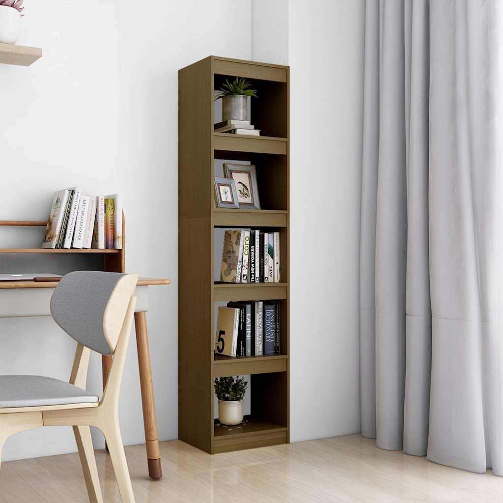 vidaXL Book Cabinet | Honey brown | Solid pinewood | Standard | Book Cabinet 1