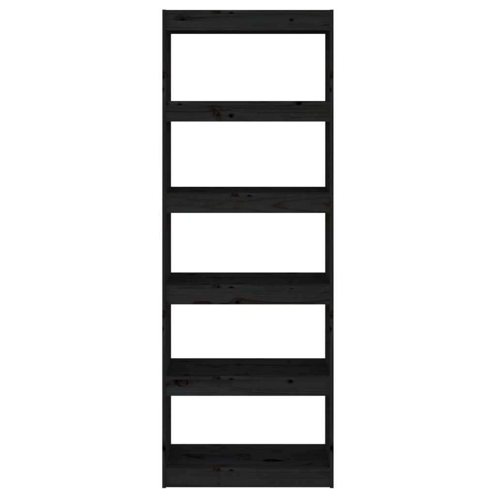 vidaXL Book Cabinet | Black | Solid pinewood | Tall | Modern | Bookshelves 3