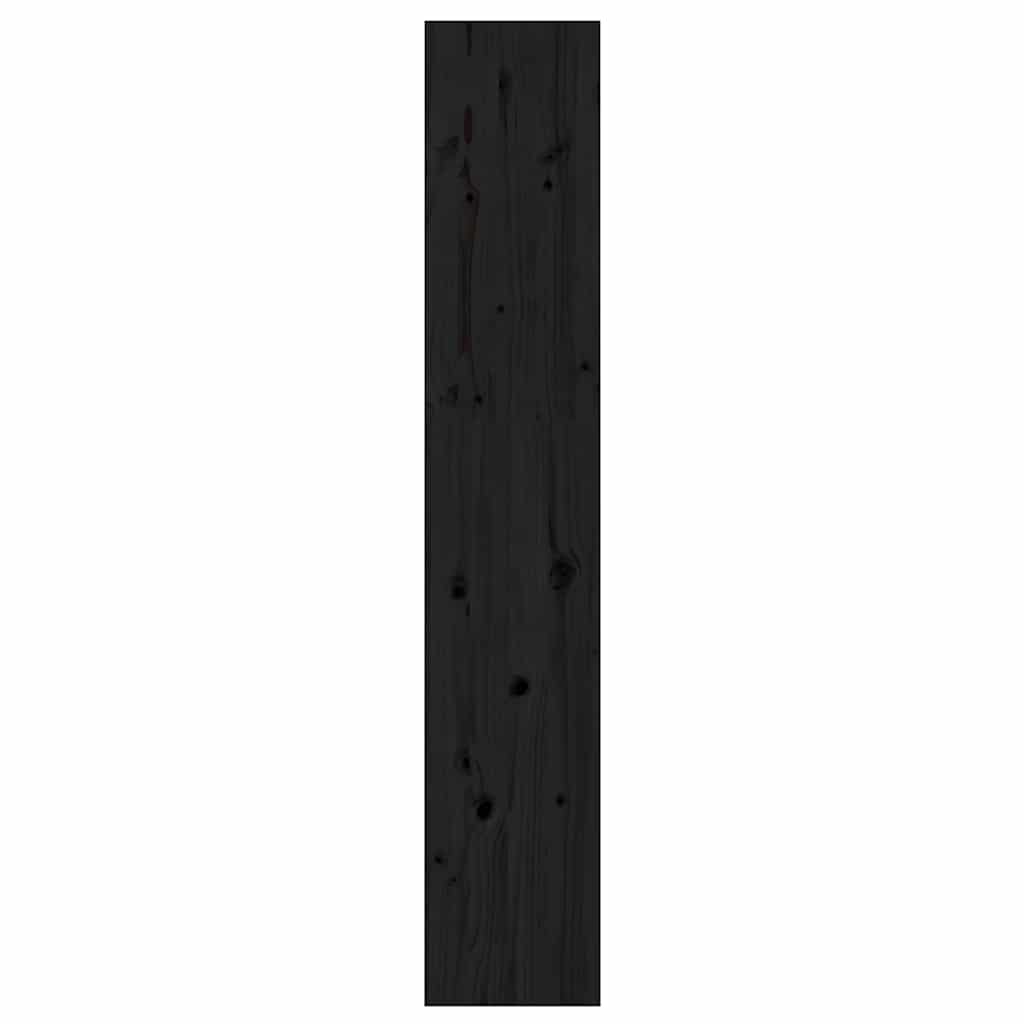 Book Cabinet/Room Divider 60x30x135.5 cm Solid Wood Pine Black 167.5 cm