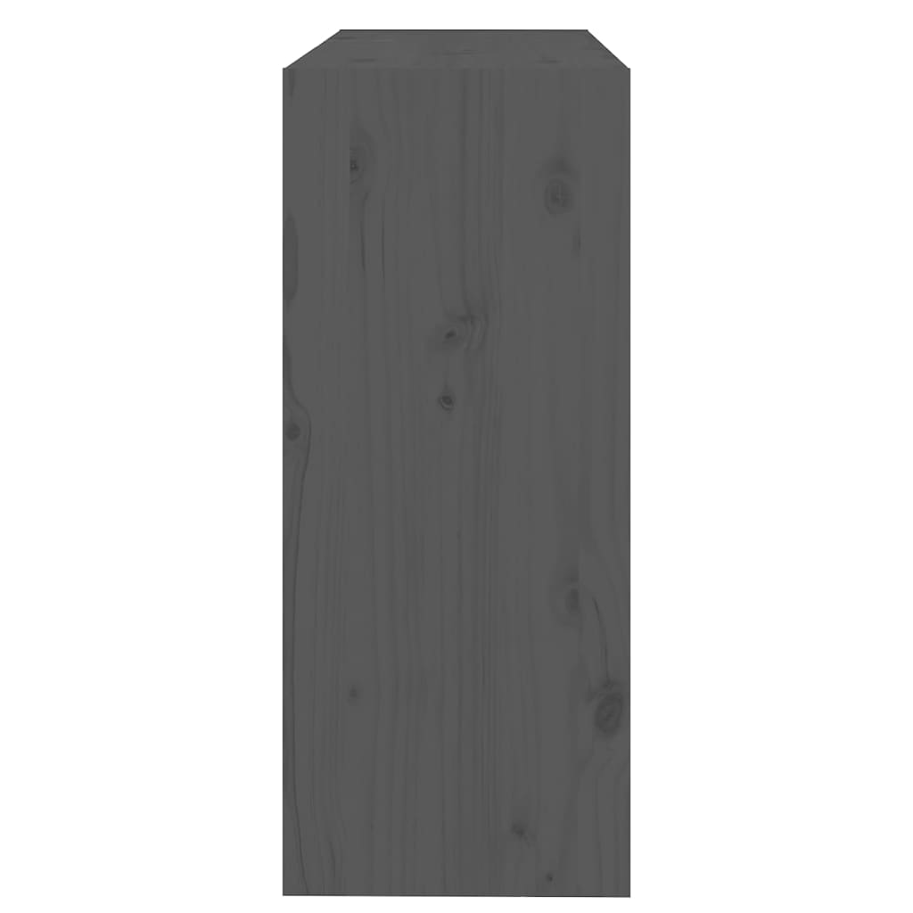 vidaXL Book Cabinet/Room Divider Grey 80x30x71,5 cm Solid Wood Pine 5