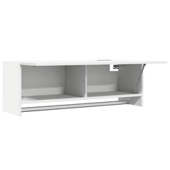 808233 vidaXL Wardrobe White 100x32,5x35 cm Engineered Wood 5