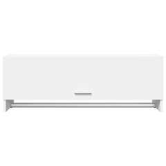 808233 vidaXL Wardrobe White 100x32,5x35 cm Engineered Wood 4
