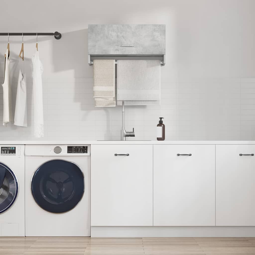 808246 vidaXL Wardrobe Concrete Grey 70x32,5x35 cm Engineered Wood 1