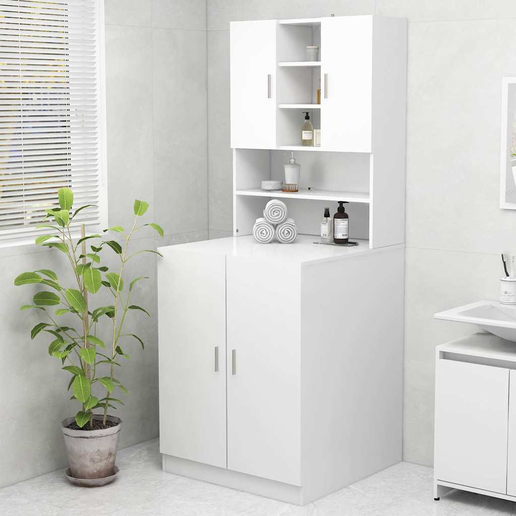 vidaXL Washing Machine Cabinet White 70.5x25.5x90 cm 1