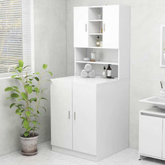 vidaXL Washing Machine Cabinet White 70.5x25.5x90 cm 1
