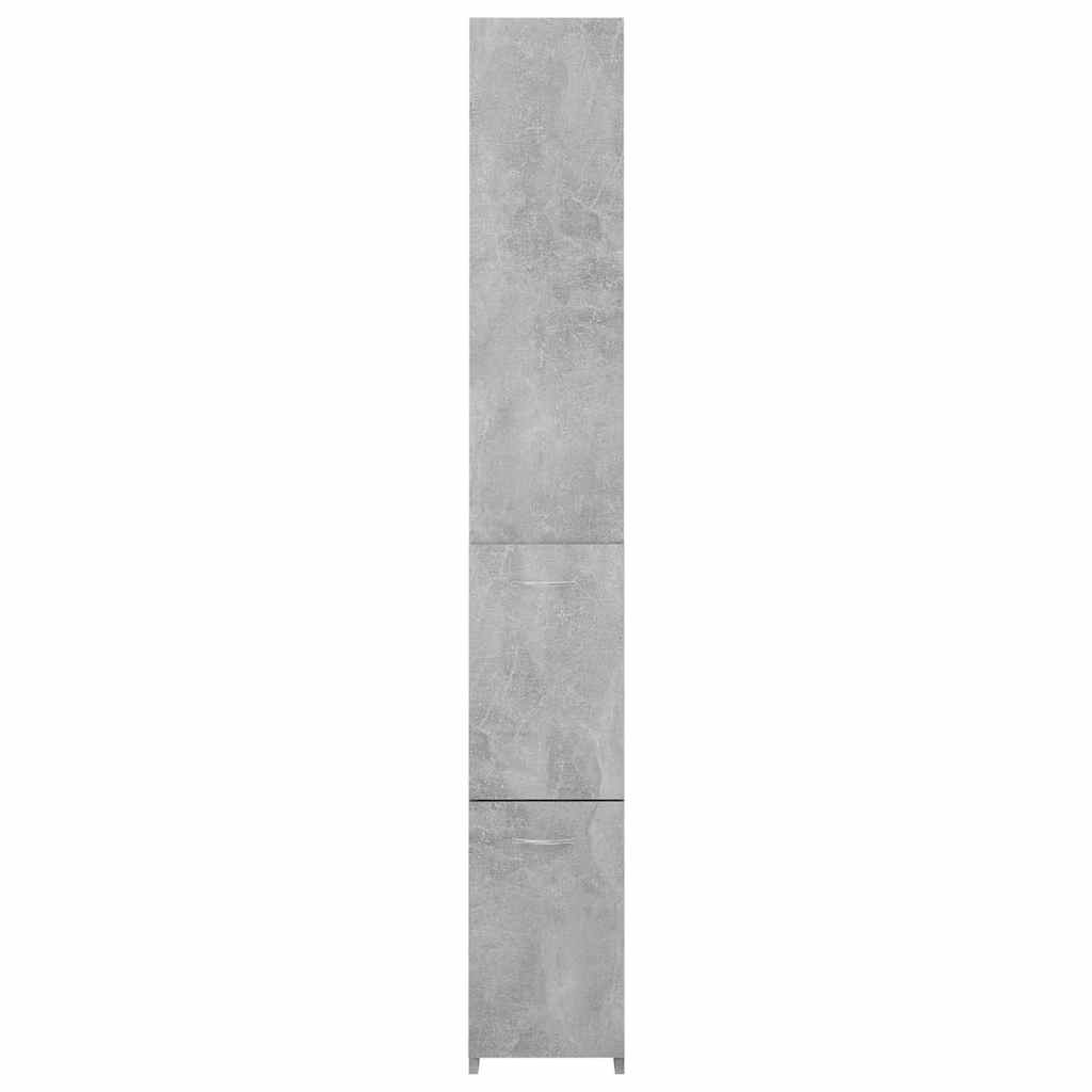 vidaXL Bathroom Cabinet | Concrete grey | Engineered wood | Tall and slim design 4