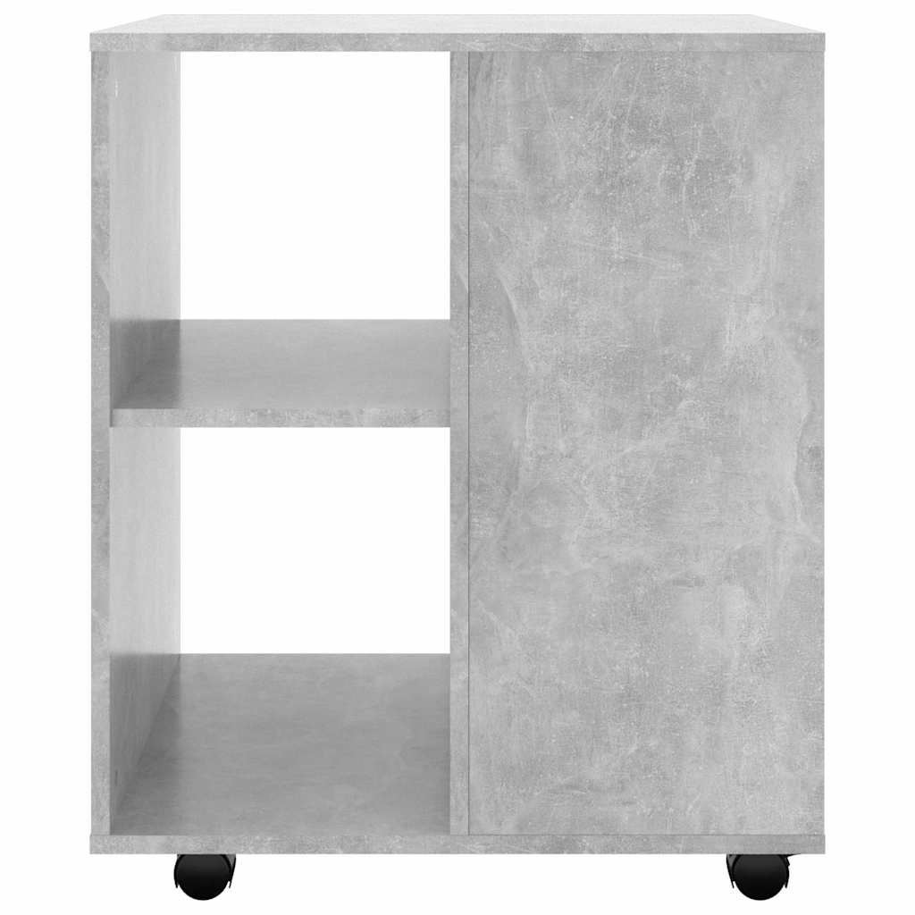 vidaXL Rolling Cabinet Concrete Grey 60x53x72 cm Engineered Wood 4
