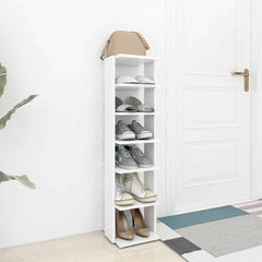 vidaXL Shoe Cabinet | White | Engineered wood | Tall and narrow | Shoe Cabinet 3