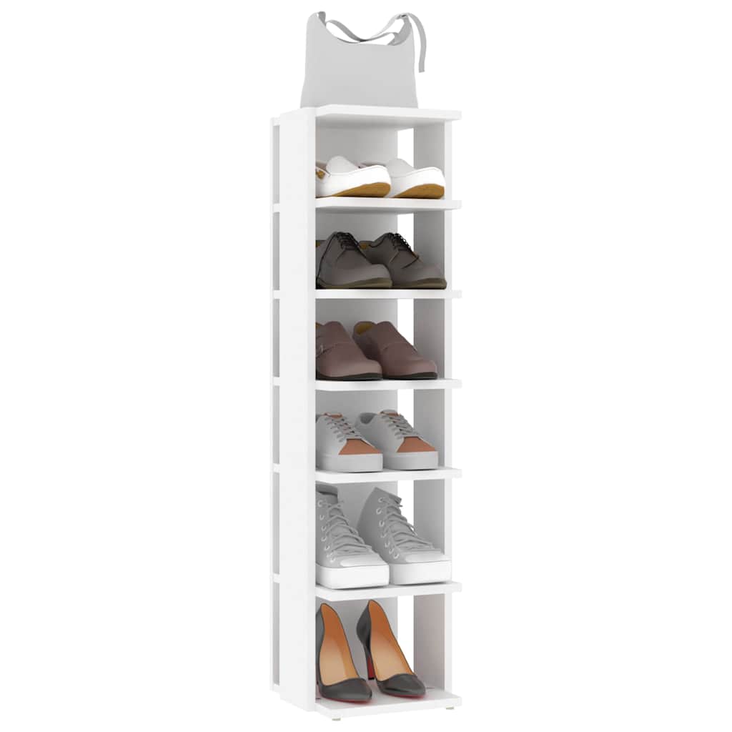 vidaXL Shoe Cabinet | White | Engineered wood | Tall and narrow | Shoe Cabinet 6