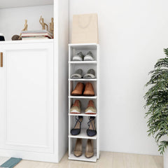 vidaXL Shoe Cabinet | White | Engineered wood | Tall and narrow | Shoe Cabinet 1