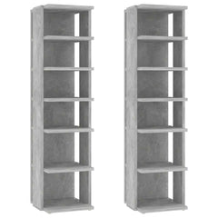 vidaXL Shoe Cabinet | Set of 2 | Concrete Grey | Engineered wood | Compact 2