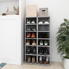 vidaXL Shoe Cabinet | Set of 2 | Concrete Grey | Engineered wood | Compact 1