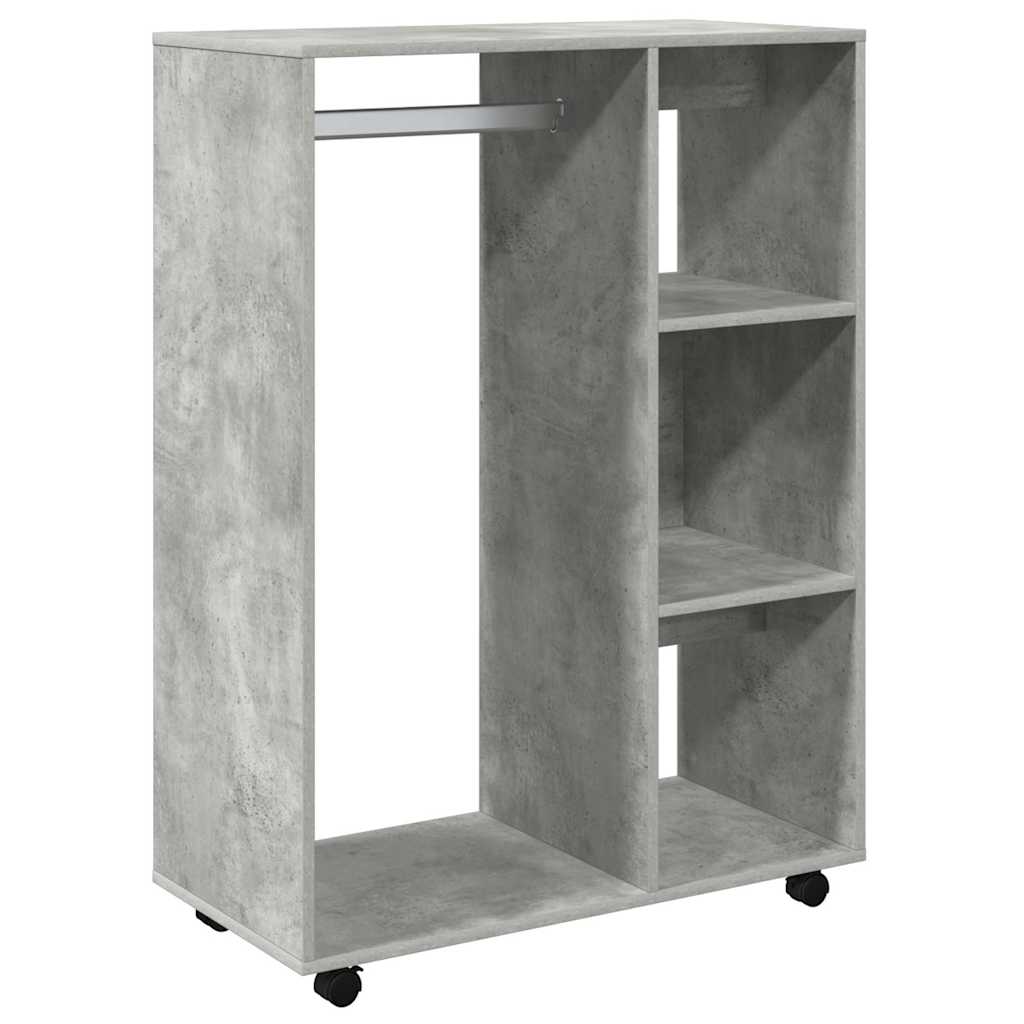 vidaXL Wardrobe | Concrete grey | Engineered wood | Medium |  Rollable 2