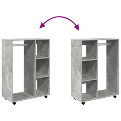 vidaXL Wardrobe | Concrete grey | Engineered wood | Medium |  Rollable 6