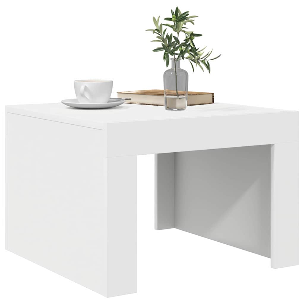 vidaXL Coffee Table White 50x50x35 cm Engineered Wood 4