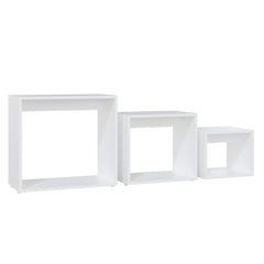 vidaXL Nesting Table | Set of 3 | White | Engineered wood | Small | Stackable 5