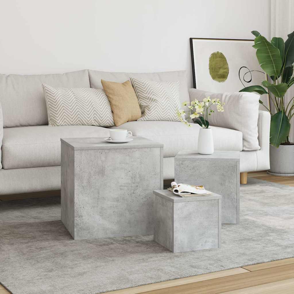 vidaXL Side Tables 3 pcs Engineered Wood