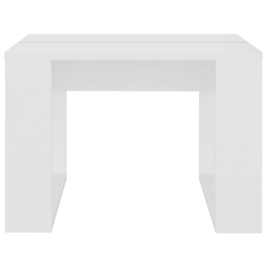 808621 vidaXL Side Table White 50x50x35 cm Engineered Wood 4