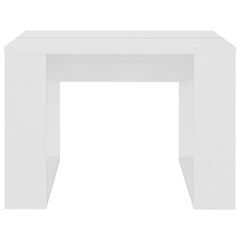 808621 vidaXL Side Table White 50x50x35 cm Engineered Wood 4