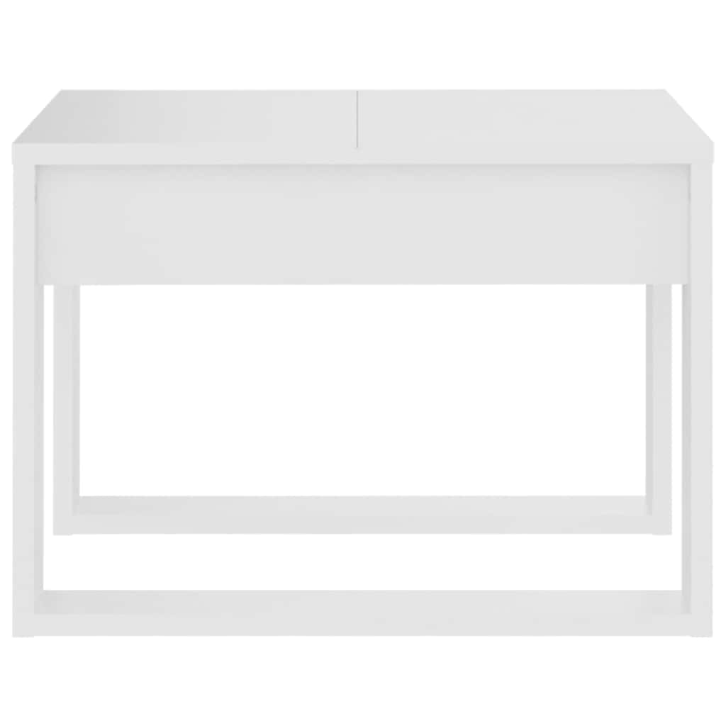 808621 vidaXL Side Table White 50x50x35 cm Engineered Wood 5