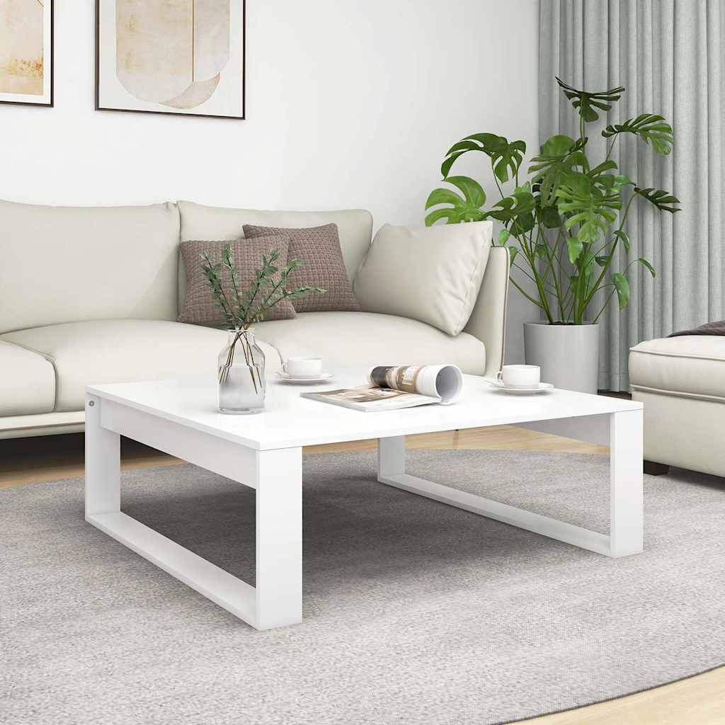 808630 vidaXL Coffee Table White 100x100x35 cm Engineered Wood 1