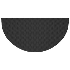 vidaXL Garden Table | Black | Poly rattan, Powder-coated steel | 100x50 cm 6