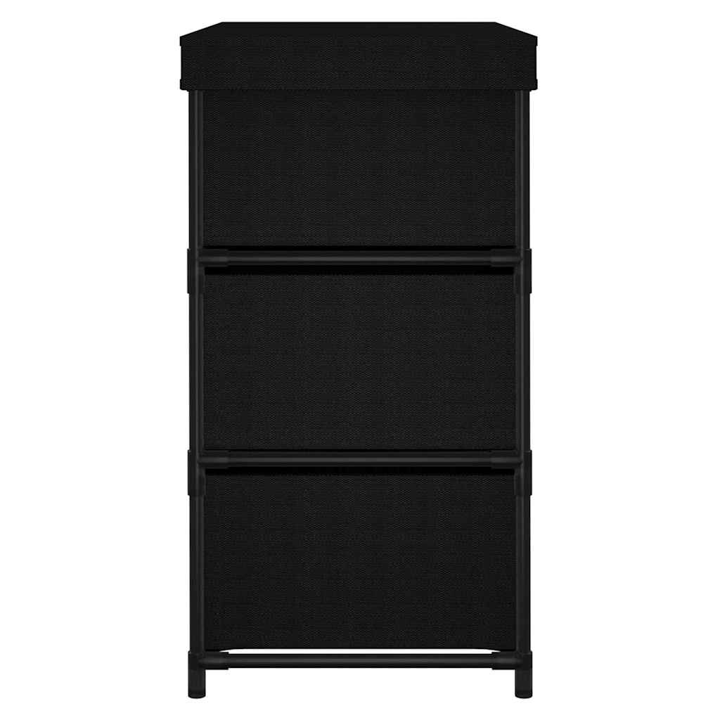 vidaXL Storage Cabinet | Black | Steel, Polyester | Medium |  Light Weight 4