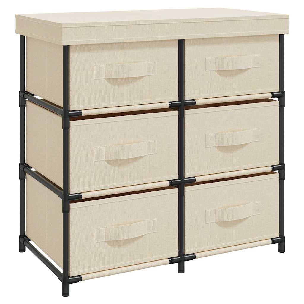 vidaXL Storage Cabinet | Cream | Steel | Medium |  Lightweight 2