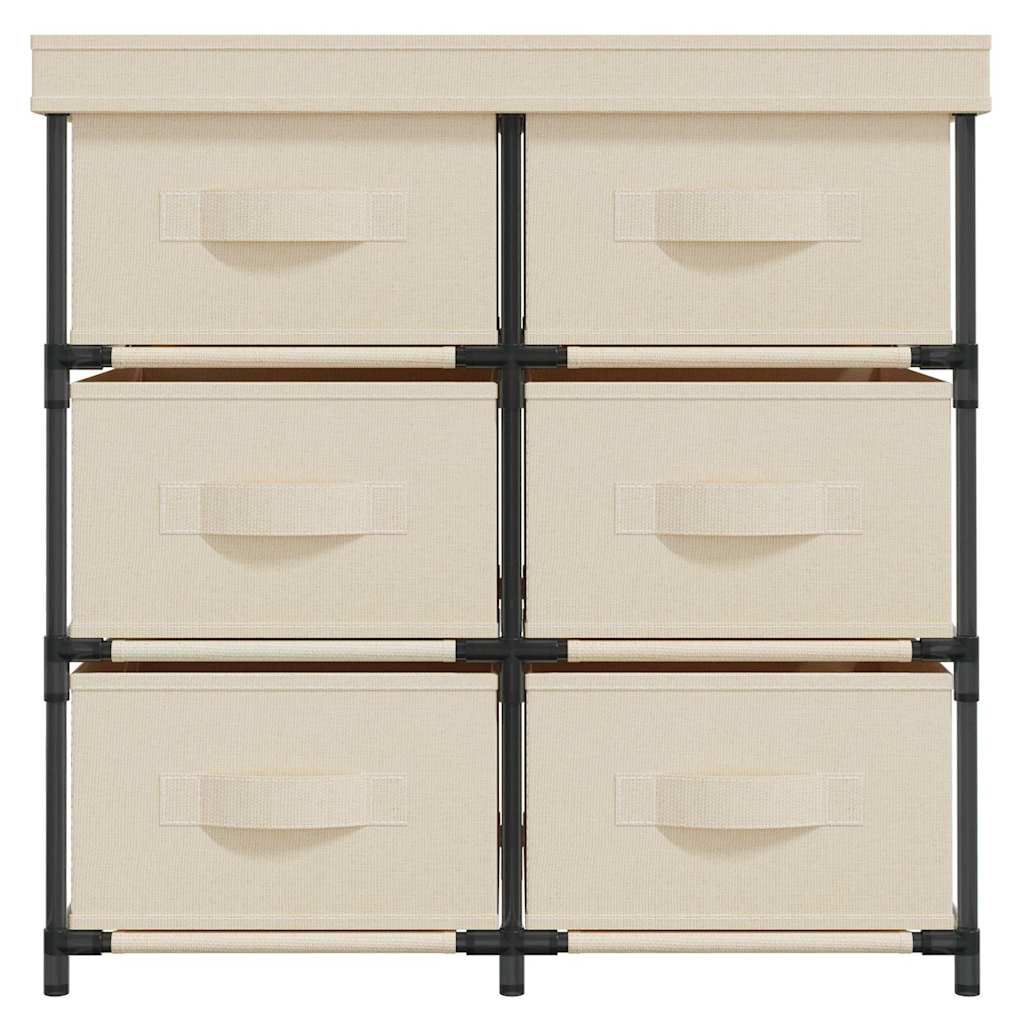 vidaXL Storage Cabinet | Cream | Steel | Medium |  Lightweight 3