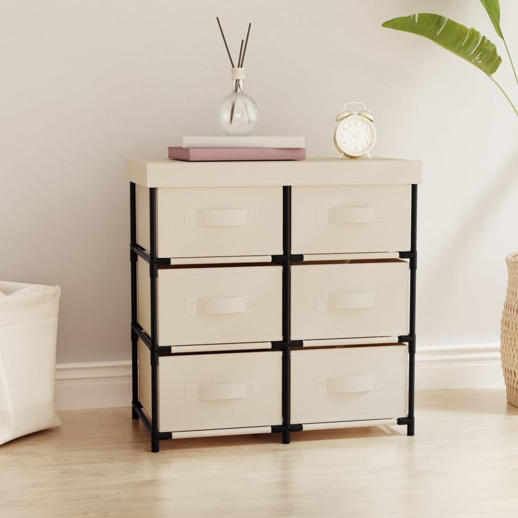 vidaXL Storage Cabinet | Cream | Steel | Medium |  Lightweight 1