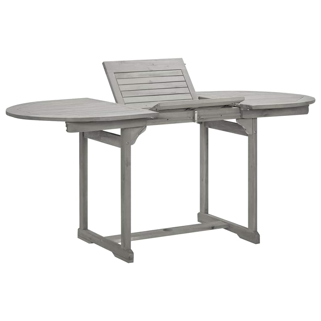 Garden Dining Table (120-170)x80x75 Solid Acacia Wood 170 cm 80 cm Oval