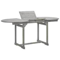 Garden Dining Table (120-170)x80x75 Solid Acacia Wood 170 cm 80 cm Oval