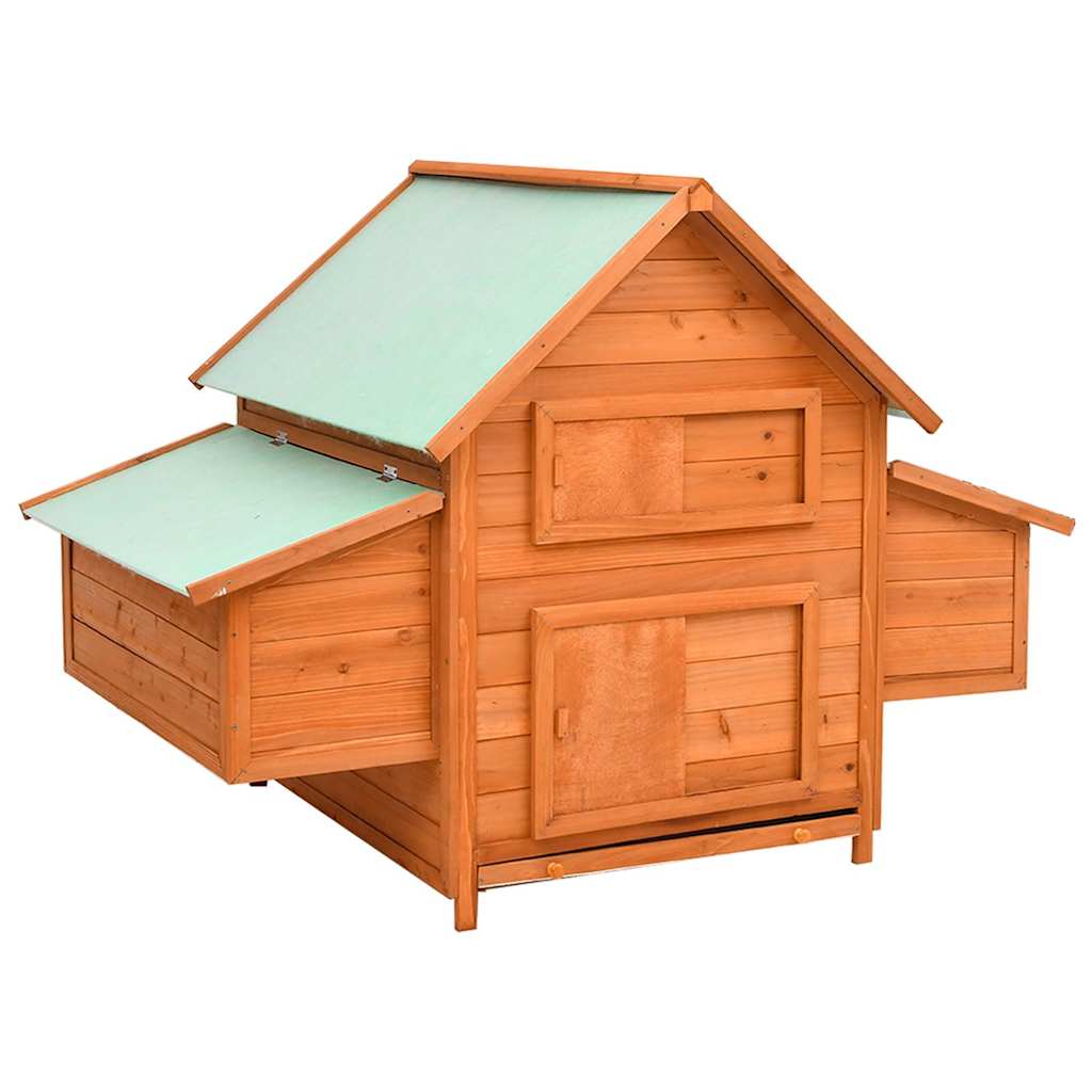 Chicken Coop 150x96x110 cm Solid Firwood Brown