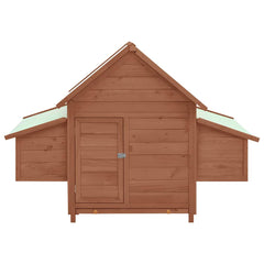 Chicken Coop 150x96x110 cm Solid Firwood Mocha and white