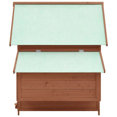 Chicken Coop 150x96x110 cm Solid Firwood Mocha and white