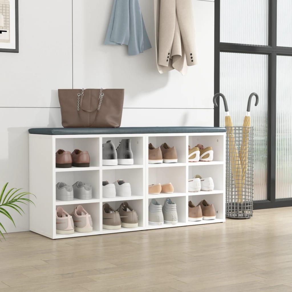 vidaXL Shoe Cabinets 2 pcs White 52,5x30x50 cm 3