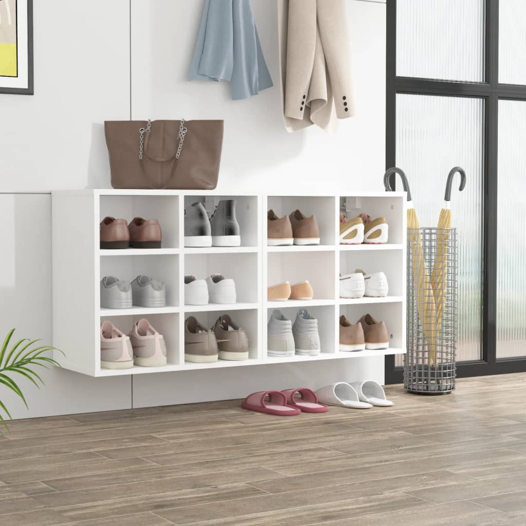 vidaXL Shoe Cabinets 2 pcs White 52,5x30x50 cm 1