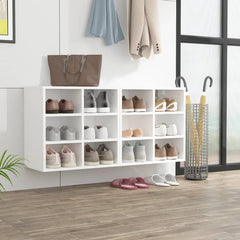 vidaXL Shoe Cabinets 2 pcs White 52,5x30x50 cm 1