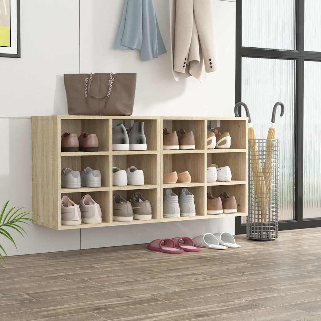 vidaXL Shoe Cabinets 2 pcs Sonoma Oak 52,5x30x50 cm 1