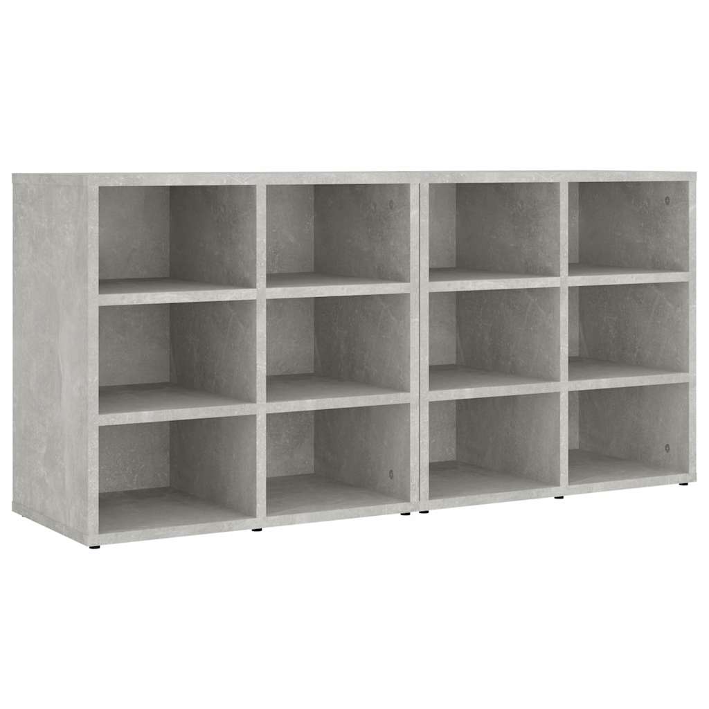 vidaXL Shoe Cabinets 2 pcs Concrete Grey 52,5x30x50 cm 2